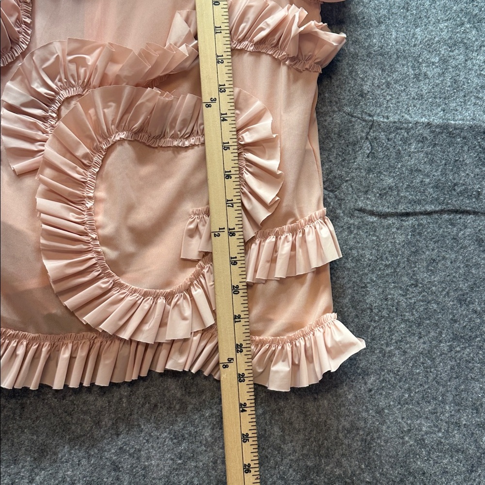 Gracia Peach Color Ruffled Blouse Size Small - Picture 8 of 8